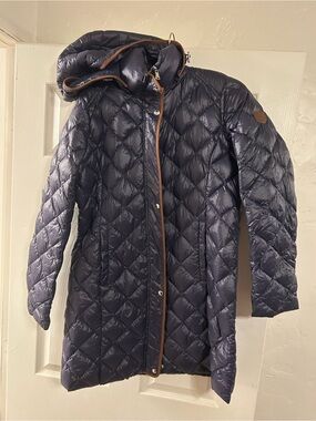 Like New Navy Ralph Lauren Long Puffer Down Jacket Light Large